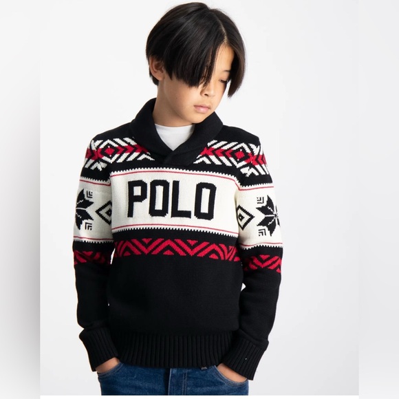 NWT Polo Ralph Lauren Shawl Collared Winter Holiday Sweater